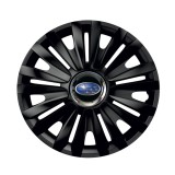 Cumpara ieftin Set 4 capace roti Negre Cu Inel Cromat Royal R14 pentru gama auto Subaru, Autohelix MSA