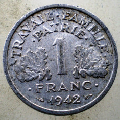 1.170 FRANTA VICHY WWII 1 FRANC 1942