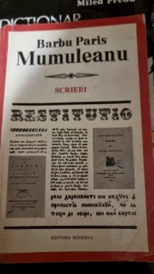 Restitutio - Barbu Paris Mumuleanu foto