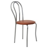 SCAUN TULIPAN - CADRU GRI - IMITATIE PIELE - Roz 21896