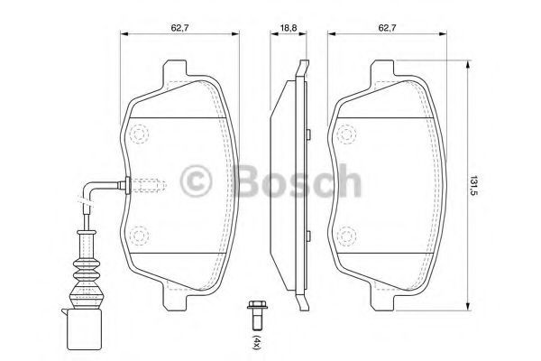 Set placute frana,frana disc SKODA FABIA I Combi (6Y5) (2000 - 2007) BOSCH 0 986 494 105