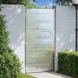 Cumpara ieftin Poarta de gradina 85 x 196 cm Otel inoxidabil Argintiu Blocat
