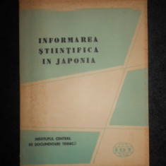 Informarea stiintifica in Japonia. Institutul central de documentare tehnica