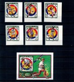 Guinea 1987 - Jocurile Olimpice, tenis, serie si colita nedantelata neuzata