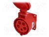 Conector alimentare AC, IEC 60309, IP44, 32A, 400V AC, 5 pini, PCE - 325-6