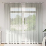 vidaXL Perdele Voile cu buzunare pentru bare 2 buc gri deschis 4102208