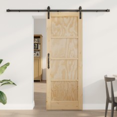 Usa glisanta Gossi cu set de accesorii 73.5x198.5 cm lemn masiv pin, usa interioara Gossi &#039;orkdal&#039;73.5x198.5x4 cm lemn masiv pin