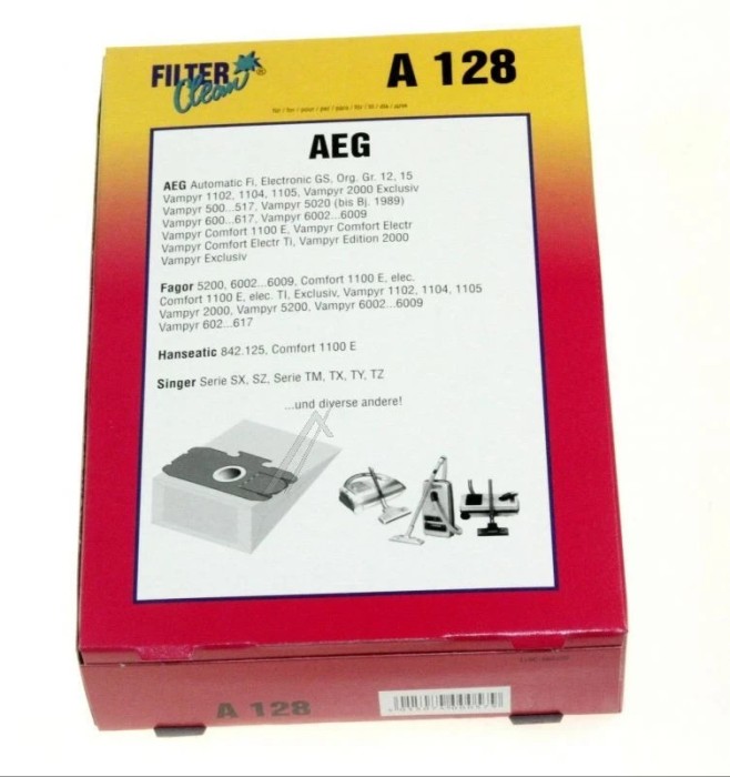 A128 5STK STAUBSAUGERBEUTEL + 1 MICROFILTER 000094-K Rowenta FILTERCLEAN