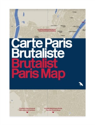 Brutalist Paris Map foto