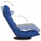 Scaun de podea pivotant, albastru, material textil - 7