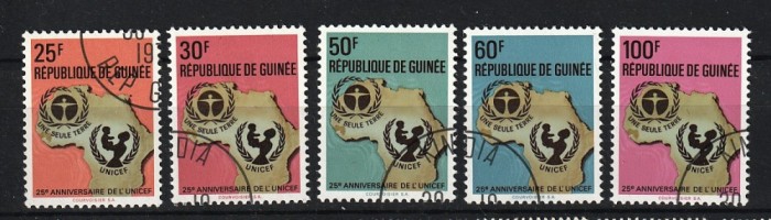 Guineea, 1971 | Aniversare 25 ani UNICEF - Copii, social | aph