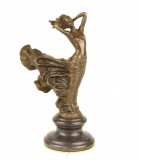 Dansatoare cu esarfa- statueta din bronz pe un soclu din marmura BM-10, Nuduri