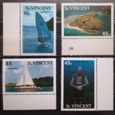BC71, St.Vincent 1988, serie corabii, peisaje, turism
