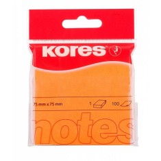 Bloc notite autoadezive, dimensiune 75x75 mm, set 100 file - Galben
