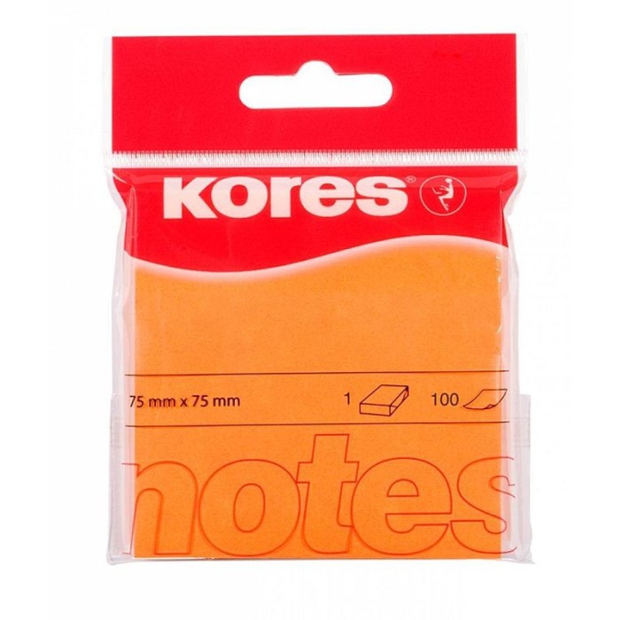 Bloc notite autoadezive, dimensiune 75x75 mm, set 100 file - Galben