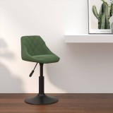 VidaXL Scaun de bar, verde &icirc;nchis, catifea