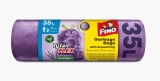 Cumpara ieftin Saci menajeri cu snur 35 L mov Fino Tytan Flex 12 bucati/rola