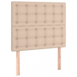 Tăblii de pat 2 buc, cappuccino 100x5x78/88 cm piele ecologică