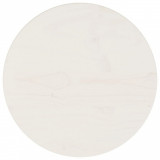 Blat de masă, alb, &Oslash;30x2,5 cm, lemn masiv de pin