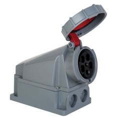 Priza trifazica aplicata 5 poli 63A 3P+N+E 6h CEE 380V IP67