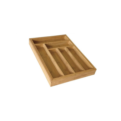 Cutie pentru tacamuri din bambus, cu 8 compartimente, pentru sertar, 52x43x5 cm Kinghoff foto