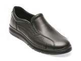 Mocasini OTTER negri, TTP41, din piele naturala