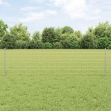 Gard Euro cu 5 St&acirc;lpi Argintii 0,6x10 m Oțel