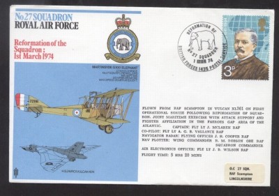 Great Britain 1974 RAF 27 Squadron - Reformation K.375 foto