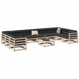 Set canapea de gradina, 11 piese, lemn masiv de pin GartenMobel Dekor, vidaXL