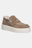 Steve Madden sneakers din piele &icirc;ntoarsă MYA culoarea maro, 11004887