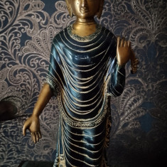 Spectaculoasa statueta , sculptura din bronz masiv Buddha