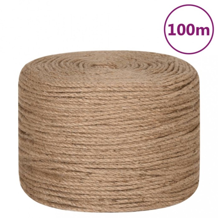 Funie de iuta 100 m lungime, 8 mm grosime