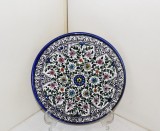 Farfurie decorativă perete, ceramică pictată manual sub smalț - Iznik Turcia