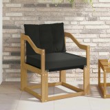 vidaXL Canapea de exterior Lemn solid de Acacia și Textilene Alb 3439050