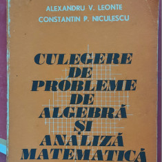 CULEGERE DE PROBLEME DE ALGEBRA SI ANALIZA MATEMATICA LEONTE NICULESCU