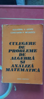 CULEGERE DE PROBLEME DE ALGEBRA SI ANALIZA MATEMATICA LEONTE NICULESCU foto