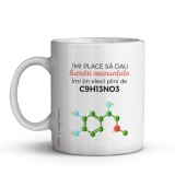 Cana alba personalizata profesoara de chimie, INOVATIX&reg;. 330ml, Oem