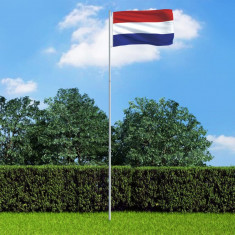 Steag Olanda si stalp din aluminiu, 4 m foto