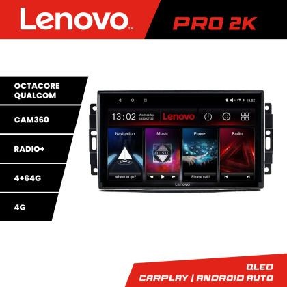 Navigatie Chrysler Jeep Lenovo Kit-202 8 core QLED 2K 4+64 360 Android Waze USB Navigatie Internet Youtube Radio v2 CarStore Technology