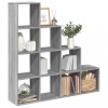 VidaXL Bibliotecă/separator cameră sonoma gri 131,5x29x131,5 cm lemn