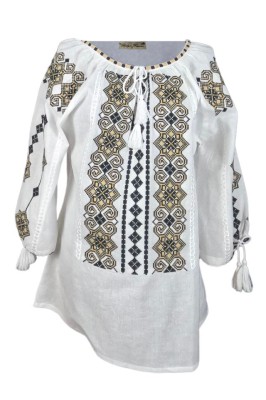 Bluza dama tip ie 024, alb crystal/bej , marimea XL foto