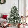 VidaXL BraddeCrăciunartificial cu lumini cu bandă LED Verde 120cm PVC