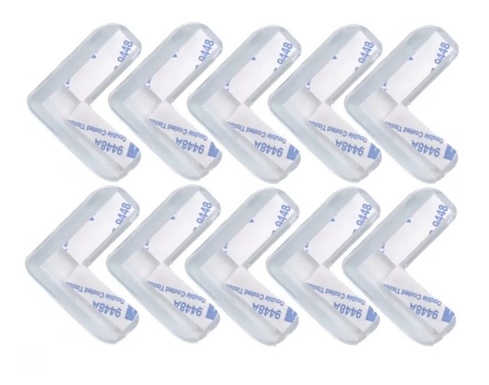 Set 10 protectii pentru colturi ascutite mobila, silicon, transparent