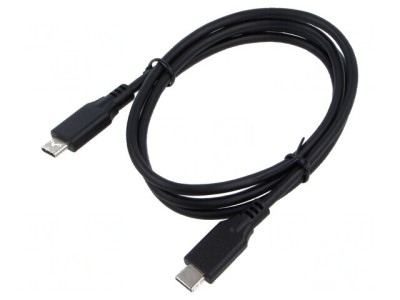 Cablu USB C 1m cu 2 mufei, 480Mbps, Fire PVC foto