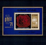 Ajman 1971 - Anphilex, timbru pe timbru, colita nedantelata, neuzat