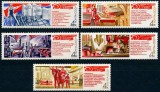 Serie Completă 5 Timbre URSS 1971 - Deciziile Congresului XXIV al PCUS, Propagandă, Cincinal - MNH -A101