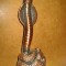 A103-Bricheta statuie sarpe Cobra defecta metal bronzuit.