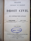 G. Baudry Lacantinerie - Traite theorique et pratique de droit civil du contrat de louage