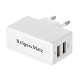 Incarcator retea dual USB 2.4A Kruger&amp;Matz, KRUGER And MATZ