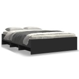 Cumpara ieftin Cadru de pat, negru, 140x200 cm, lemn prelucrat